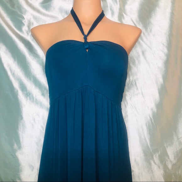 The Limited teal halter maxi dress, L - Picture 2 of 4